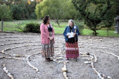 BCHH-Open-House-Heather-Conner-with-Barbara-Burnett-blessing-labyrinth-2