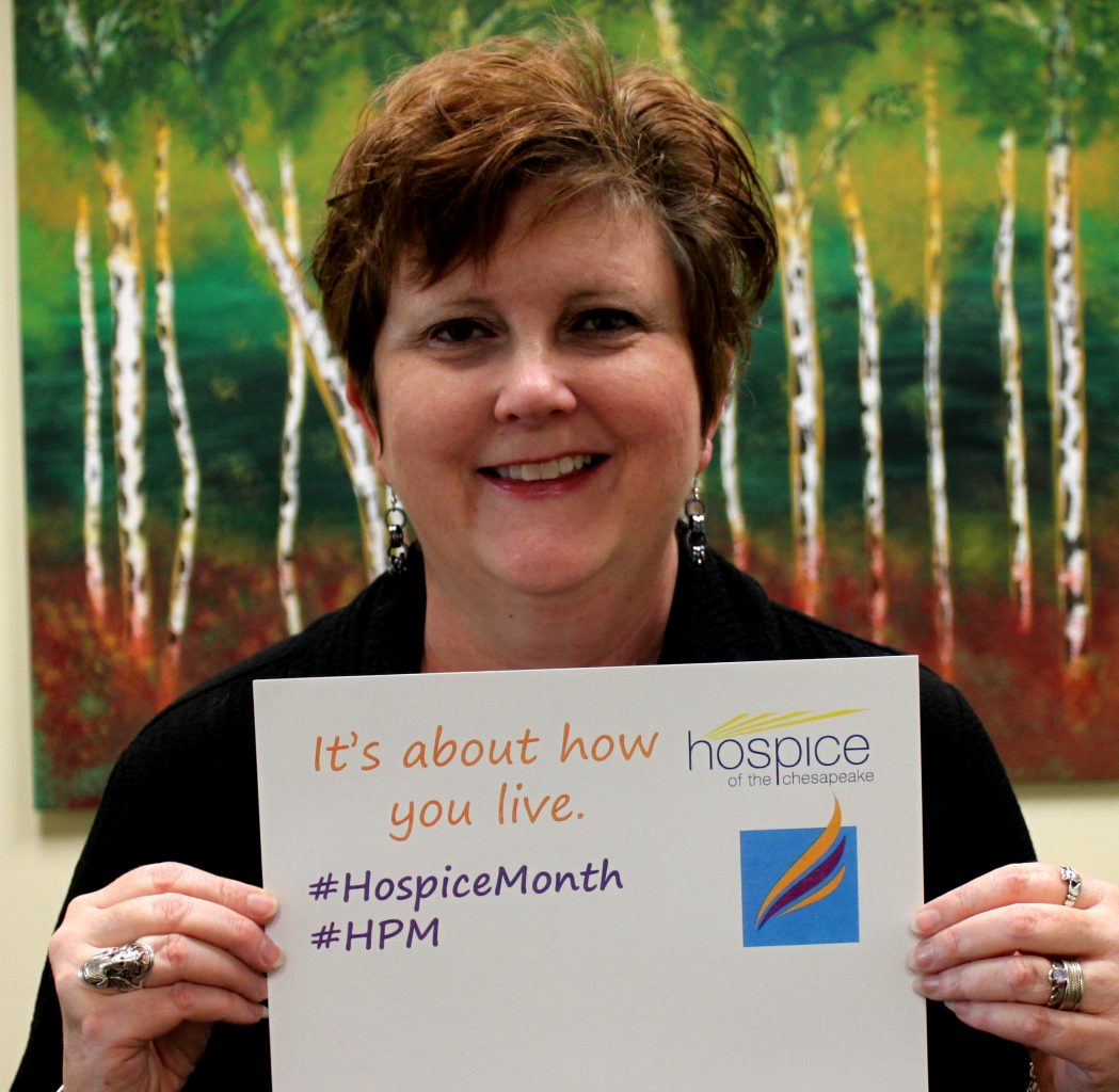 Roberta Rook, licensed clinical professional counselor and bereavement coordinator with Chesapeake Life Center during national hospice and palliative care month 