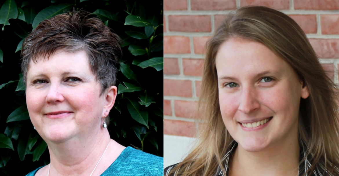 Headshots of Roberta Rook, LCPC, and Casey Dressel, LCSW-C, Chesapeake Life Center Bereavement Counselors