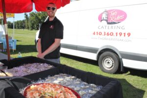 Two Rivers Catering offers food at the Golf Tournament