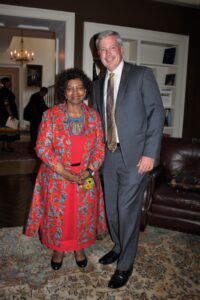 Nomaindiya Mfeketo, Ambassador of The Republic of South Africa, with Michael Brady, CEO of Hospice of the Chesapeake.