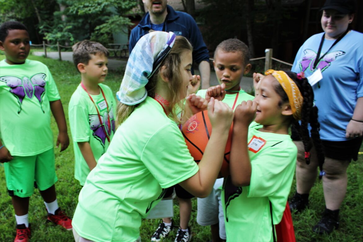 Middle school campers take part in field activities at Chesapeake Life Center’s Camp Nabi held at Arlington Echo Outdoor Education Center in Millersville, Maryland.