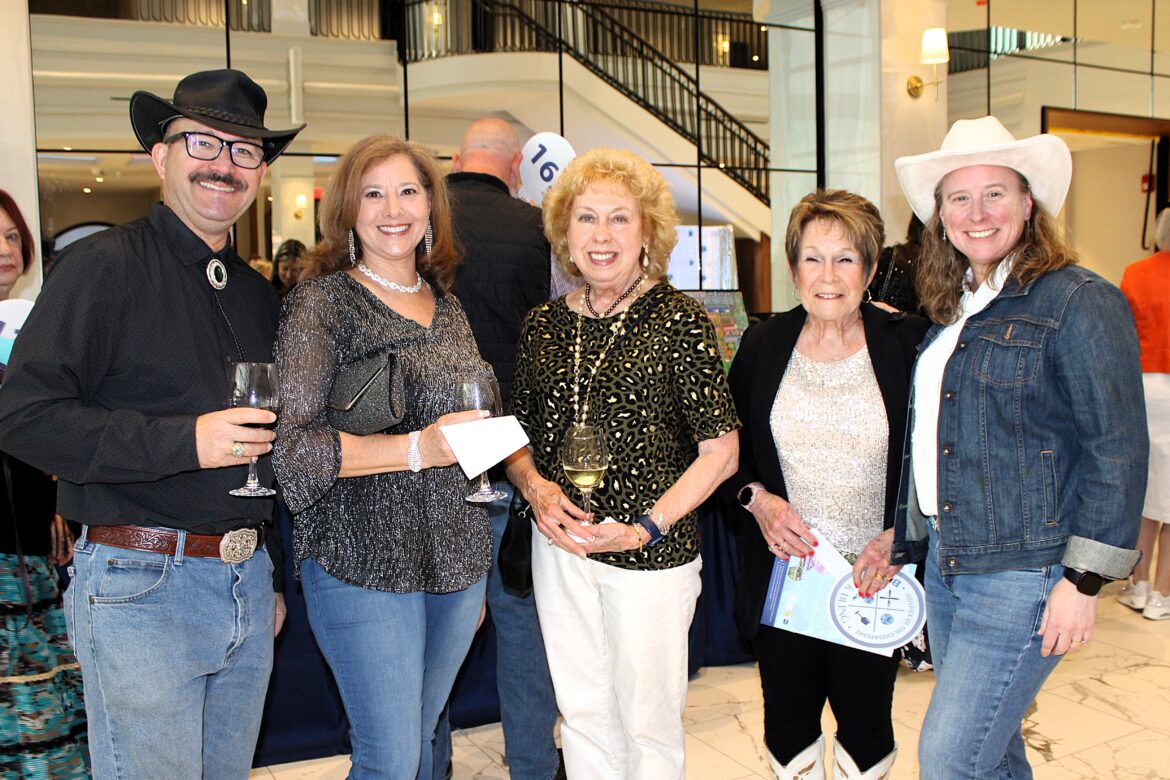 From left, Fernando Argeles; Caryn Argeles; Peggy McKelly, Secretary, Hospice of the Chesapeake Foundation Board; Peggy Garner; and Laura Schuessler at Boots & Bling