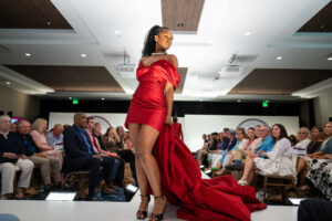 A model shows off a stunning dress from Craig Coates Couture at Fashion for a Cause. Coates’s designs have been featured at both New York’s and Los Angeles’s Fashion Week.