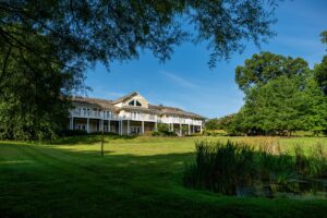 A view of Hospice of the Chesapeake’s Burnett Center for Hope & Healing from its backyard in Prince Frederick, Maryland. Photo by Neil Rubino for Hospice of the Chesapeake