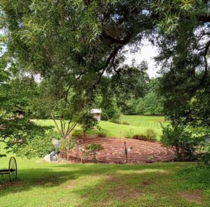 A view of the recently restored Labyrinth at Calvert Homestead, which is adjacent to and accessible from the Burnett Center for Hope and Healing. Photo by Barbara Burnett